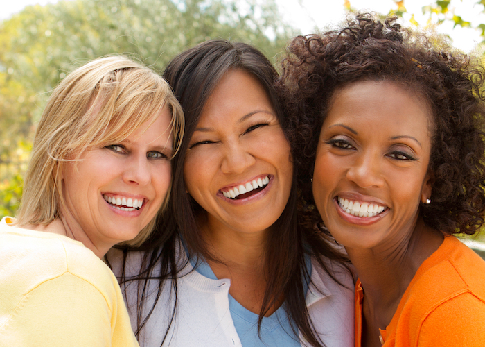 Three racially diverse women